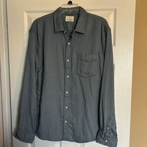 Mutual Weave men’s blue long sleeve button down flannel shirt size XL